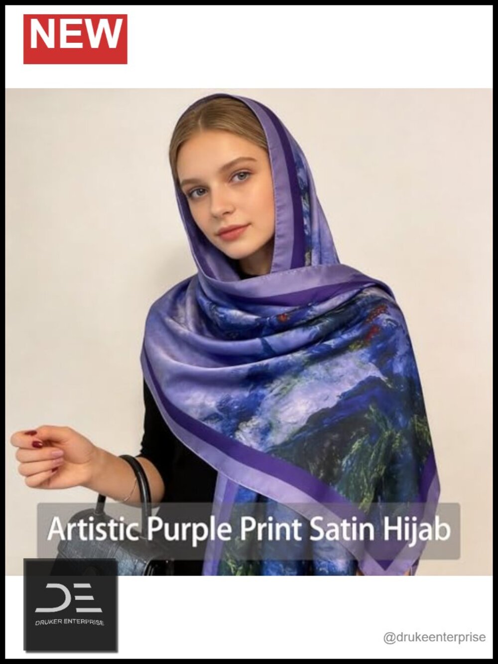 Large Lightweight Satin Shawl Scarf for Women - Silky Long Wrap - Picture 3 of 6